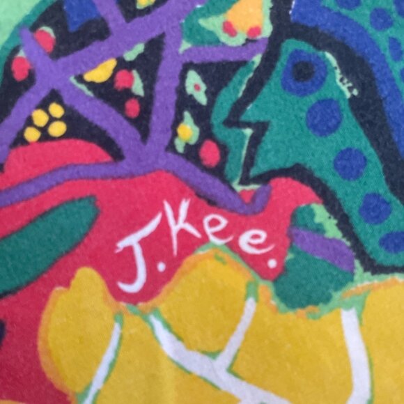 Vintage J. Kee Sheridan Pillowcases Vibrant Abstract Sea Life Patterns Beachy - Picture 5 of 8